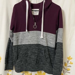 Color Block Quarter Zip Hoodie